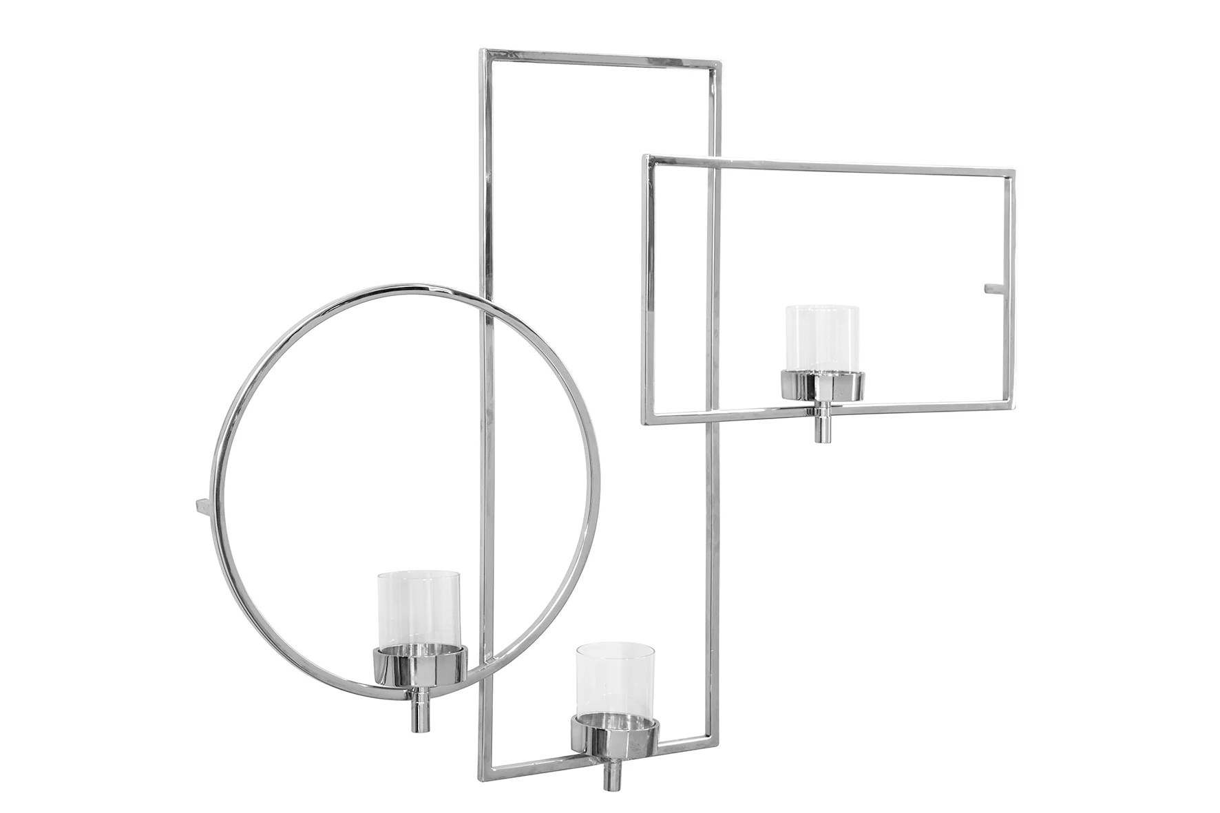 Kerzenhalter Wand Leuchter Kerzen Wanddeko Escala silberfarben modern Kerzenhalter Wand Leuchter Kerzen Wanddeko Escala silberfarben modern