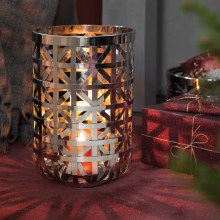 Fink Joris Windlicht Deko Glas Metall  silberfarben Fink Joris Windlicht Deko Glas Metall  silberfarben