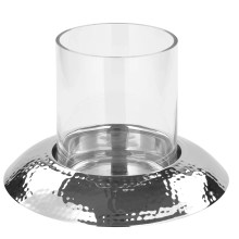 Windlicht Glas Kerzenleuchter NAPA Kerzenhalter silber Stumpenkerze 24 cm Fink Windlicht Glas Kerzenleuchter NAPA Kerzenhalter silber Stumpenkerze 24 cm Fink