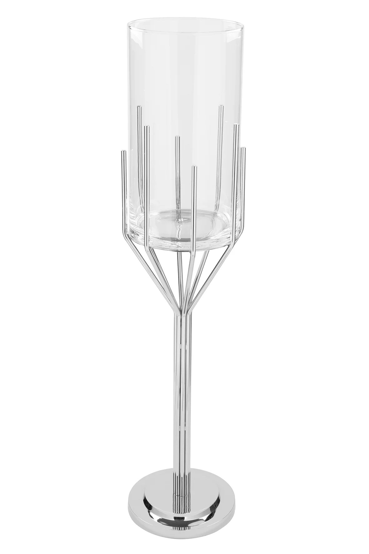 Fink Luxor Windlicht Deko Glas Metall silberfarben Fink Luxor Windlicht Deko Glas Metall silberfarben