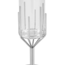 Fink Luxor Windlicht Deko Glas Metall silberfarben 49,5 cm Fink Luxor Windlicht Deko Glas Metall silberfarben 49,5 cm