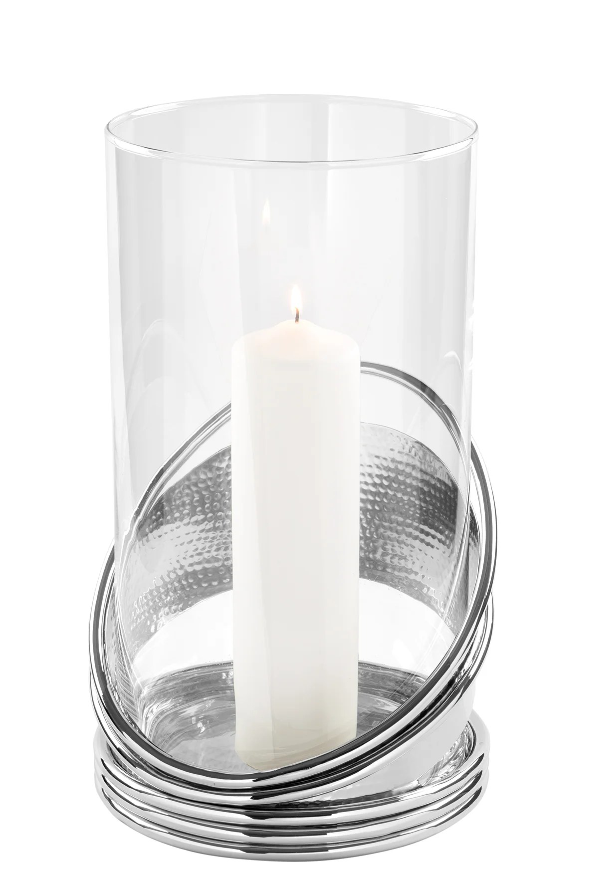 Windlicht Glas Kerzenhalter Kerzenständer Stumpenkerze Silber Colette Fink Windlicht Glas Kerzenhalter Kerzenständer Stumpenkerze Silber Colette Fink