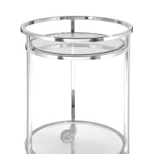 Servierwagen Barwagen Beistellwagen klar silberfarben Siena Fink Servierwagen Barwagen Beistellwagen klar silberfarben Siena Fink