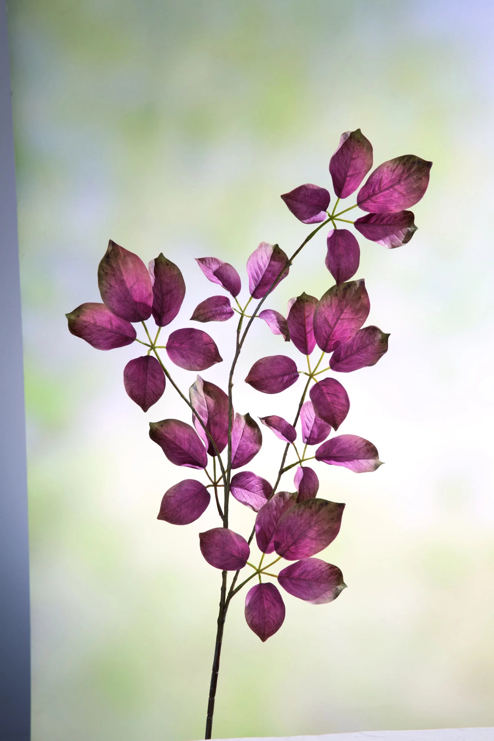 Fink Kunstblume Blätterzweig dunkel pink, grün Fink Kunstblume Blätterzweig dunkel pink, grün