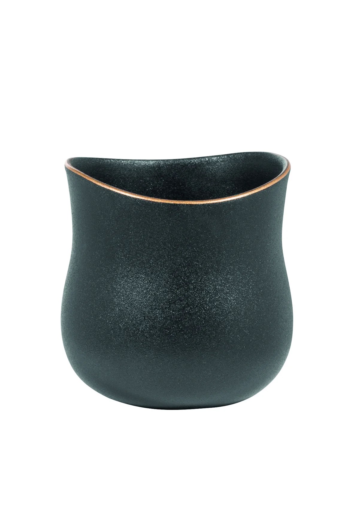 Fink Opera Vase aus Keramik schwarz Blumenvase modern mit Gold Rand 16 cm Fink Opera Vase aus Keramik schwarz Blumenvase modern mit Gold Rand 16 cm