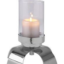 Kerzenhalter Fink Stumpenkerzen Halter silberfarben dicke Kerzen AARON modern Kerzenhalter Fink Stumpenkerzen Halter silberfarben dicke Kerzen AARON modern