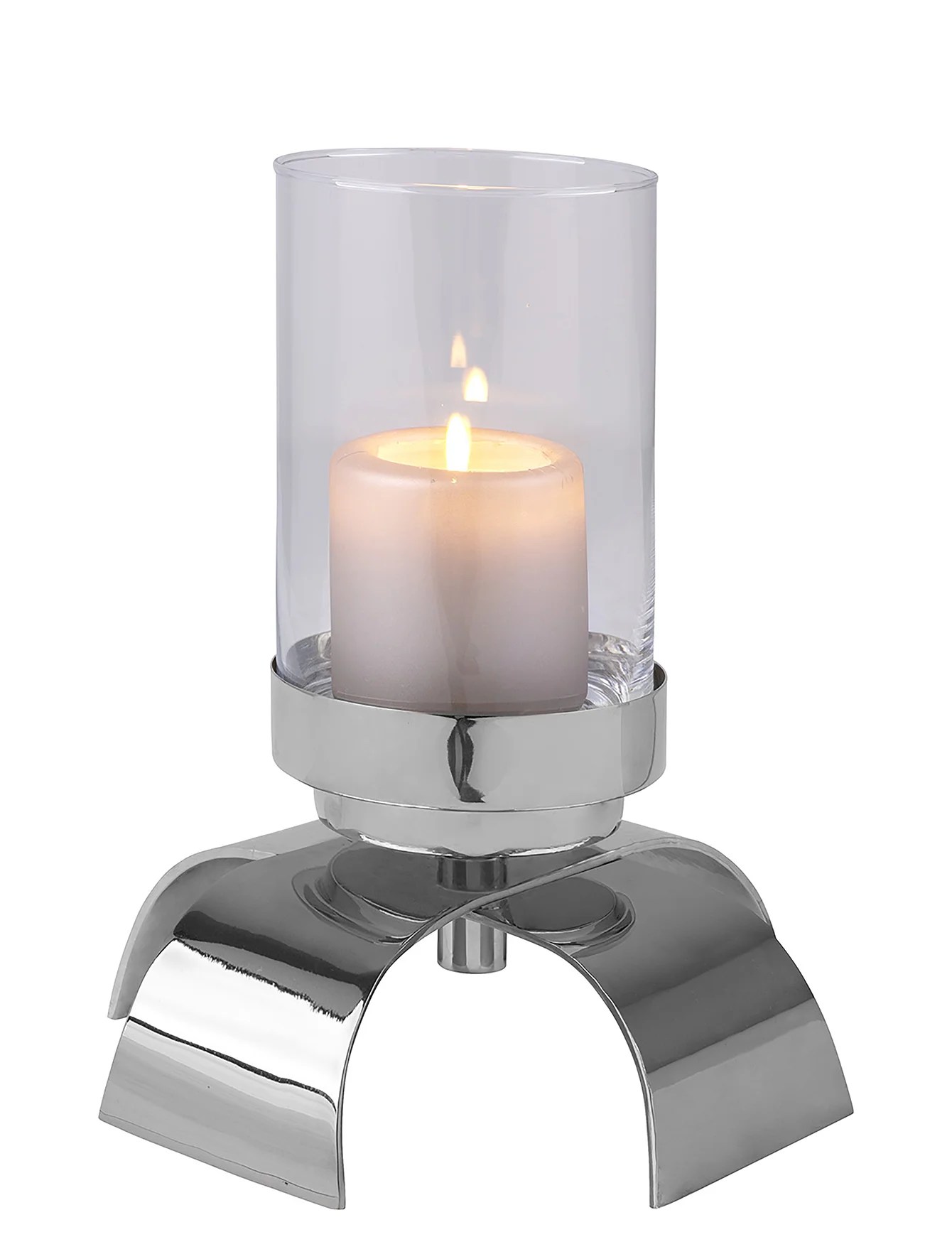 Kerzenhalter Fink Stumpenkerzen Halter silberfarben dicke Kerzen AARON modern Kerzenhalter Fink Stumpenkerzen Halter silberfarben dicke Kerzen AARON modern