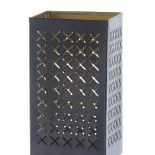 Windlicht Glas Kerzenhalter Kerzenständer goldfarben, grau von Fink Windlicht Glas Kerzenhalter Kerzenständer goldfarben, grau von Fink