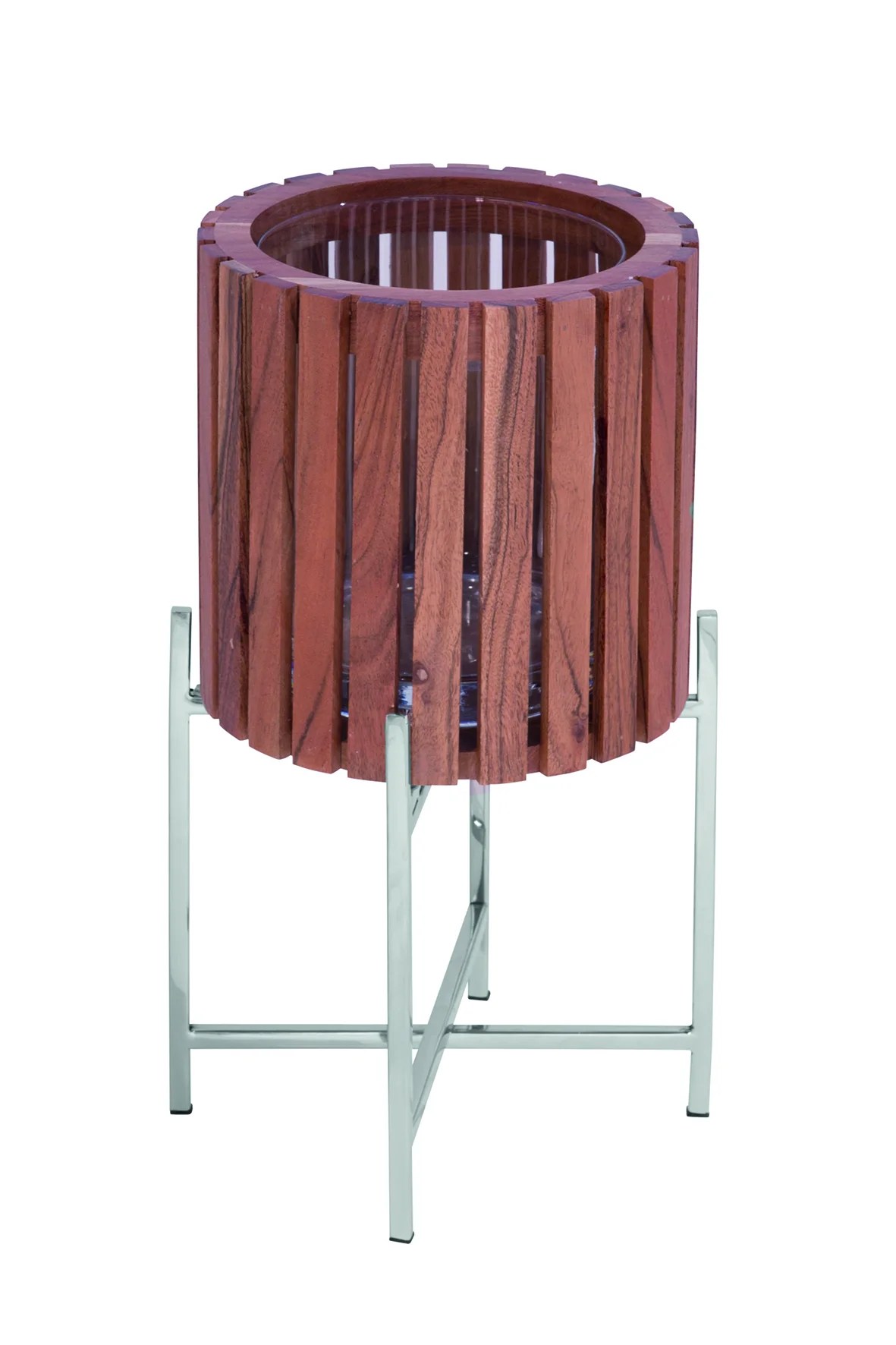 Windlicht Holz Kerzenhalter Kerzenständer Stumpenkerze Berkley braun  Fink Windlicht Holz Kerzenhalter Kerzenständer Stumpenkerze Berkley braun  Fink