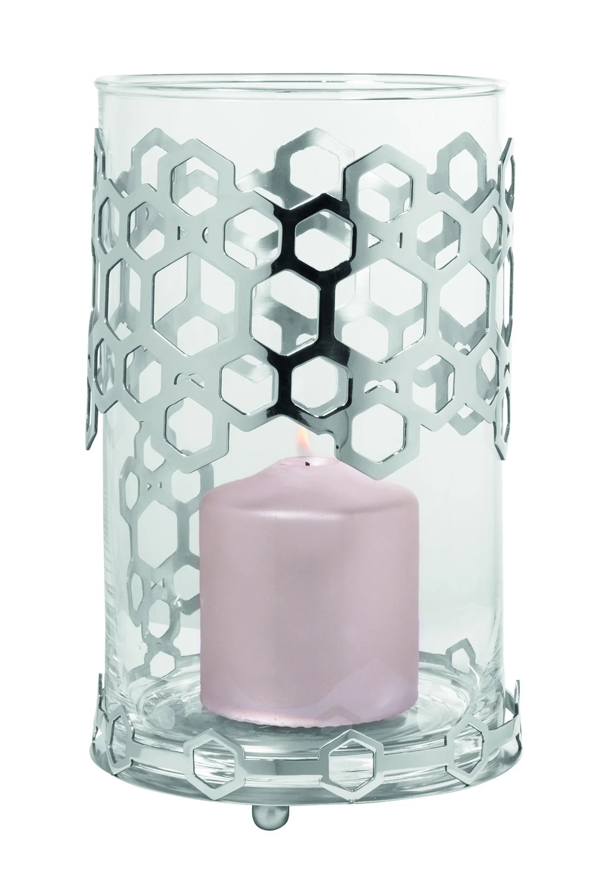 Windlicht Kerzenhalter Kerzenständer Vase 000000013527 silberfarben von Fink Windlicht Kerzenhalter Kerzenständer Vase 000000013527 silberfarben von Fink