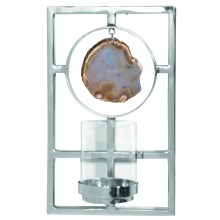 Kerzenhalter Wand Leuchter Kerzen Wanddeko silberfarben modern Kerzenhalter Wand Leuchter Kerzen Wanddeko silberfarben modern