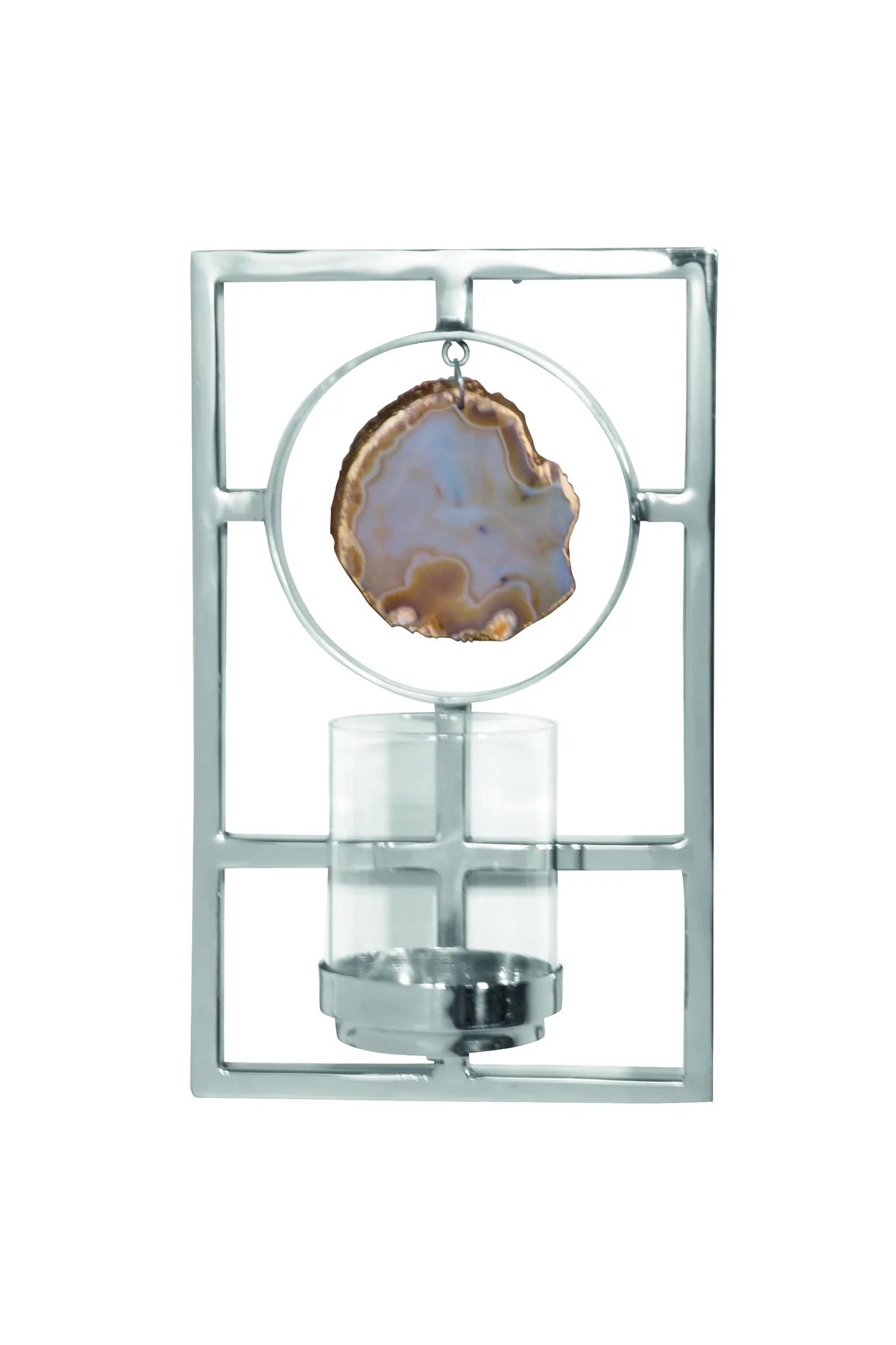 Kerzenhalter Wand Leuchter Kerzen Wanddeko silberfarben modern Kerzenhalter Wand Leuchter Kerzen Wanddeko silberfarben modern