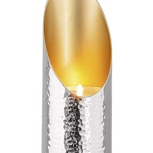 Teelichthalter Gold Silber Metall FIRAT 20 cm Windlicht  Fin Teelichthalter Gold Silber Metall FIRAT 20 cm Windlicht  Fin