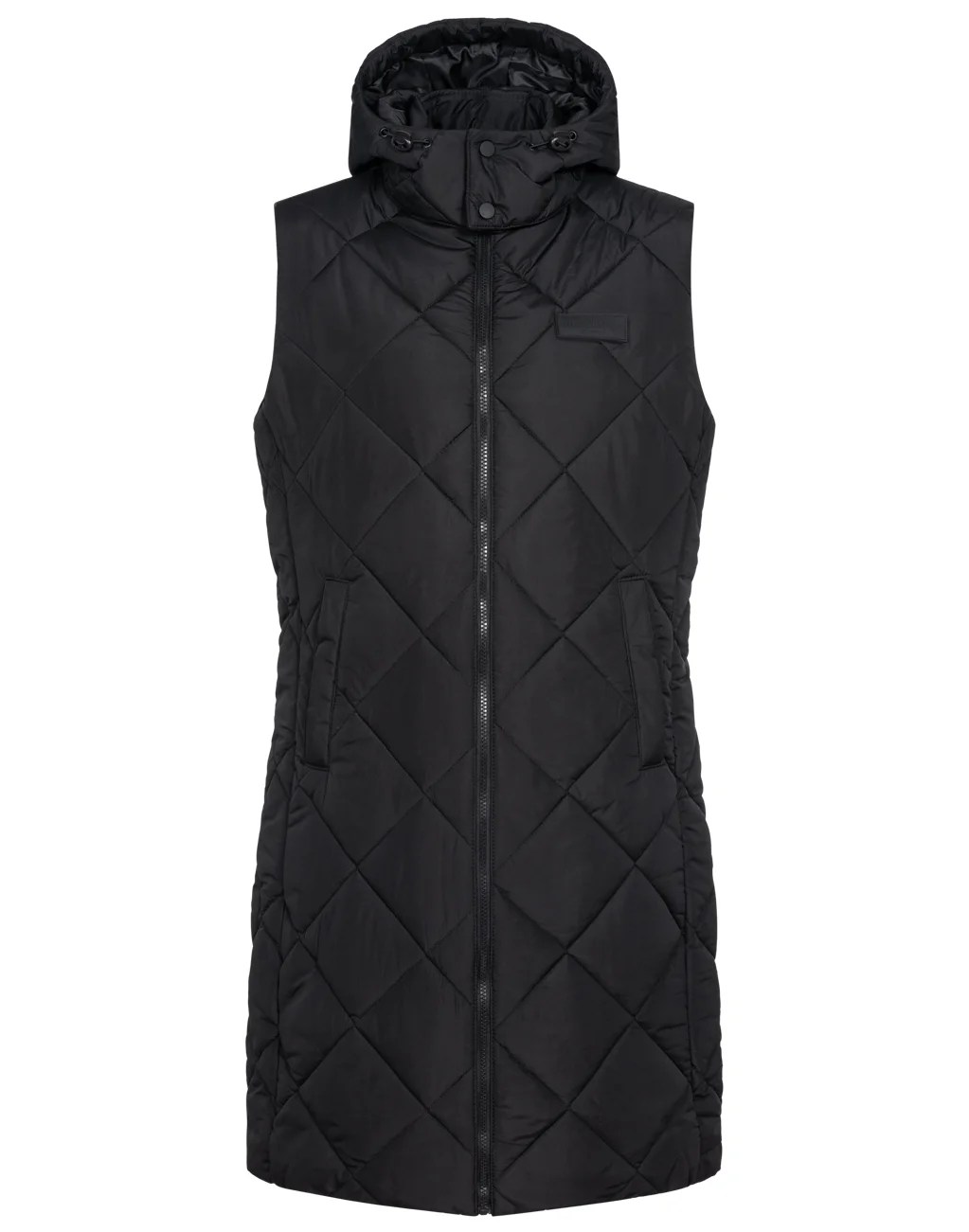 Lange Steppweste in schwarz von missforty germany Lange Steppweste in schwarz von missforty germany