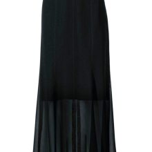 Damen Rock Maxirock 34 Abendrock Chiffonrock transparent schwarz elegant Damen Rock Maxirock 34 Abendrock Chiffonrock transparent schwarz elegant