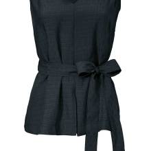 Damen Top Oberteil 36 Bluse Blusentop V-Ausschnitt schwarz  ärmellos Schleife Damen Top Oberteil 36 Bluse Blusentop V-Ausschnitt schwarz  ärmellos Schleife