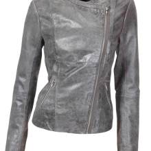 Rick Cardona Lederjacke handschuhweiches Lammnappa echt Leder Jacke grau-silber Rick Cardona Lederjacke handschuhweiches Lammnappa echt Leder Jacke grau-silber