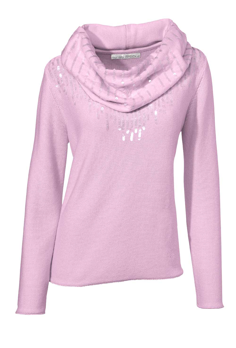 Damen Kaschmir Rollkragen Strickpullover Feinstrick Langarm rosa rosè Herbst Damen Kaschmir Rollkragen Strickpullover Feinstrick Langarm rosa rosè Herbst