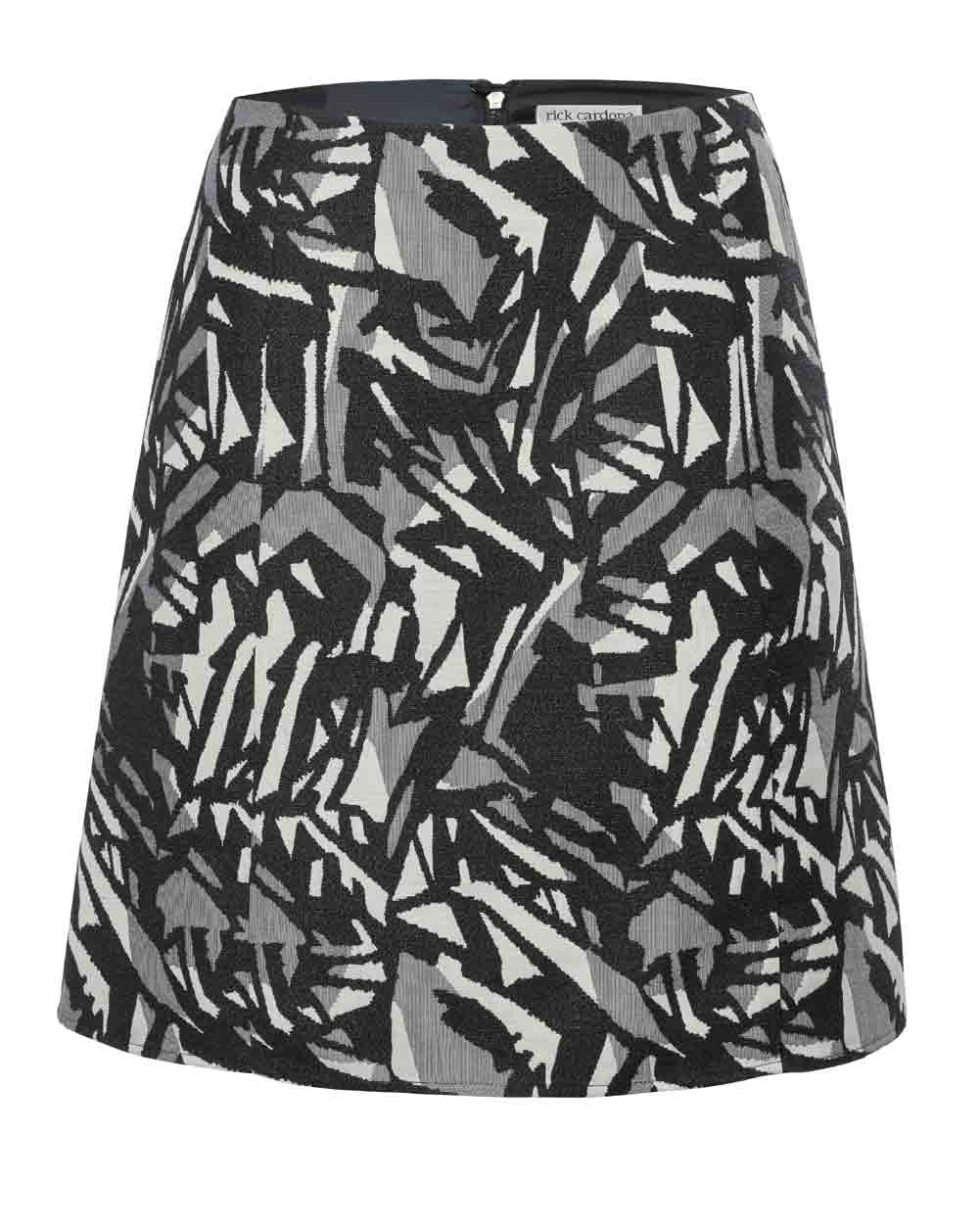 Damen Rock Sommer außergewöhnlich Sommerrock marine-grau Rick Cardona Damen Rock Sommer außergewöhnlich Sommerrock marine-grau Rick Cardona