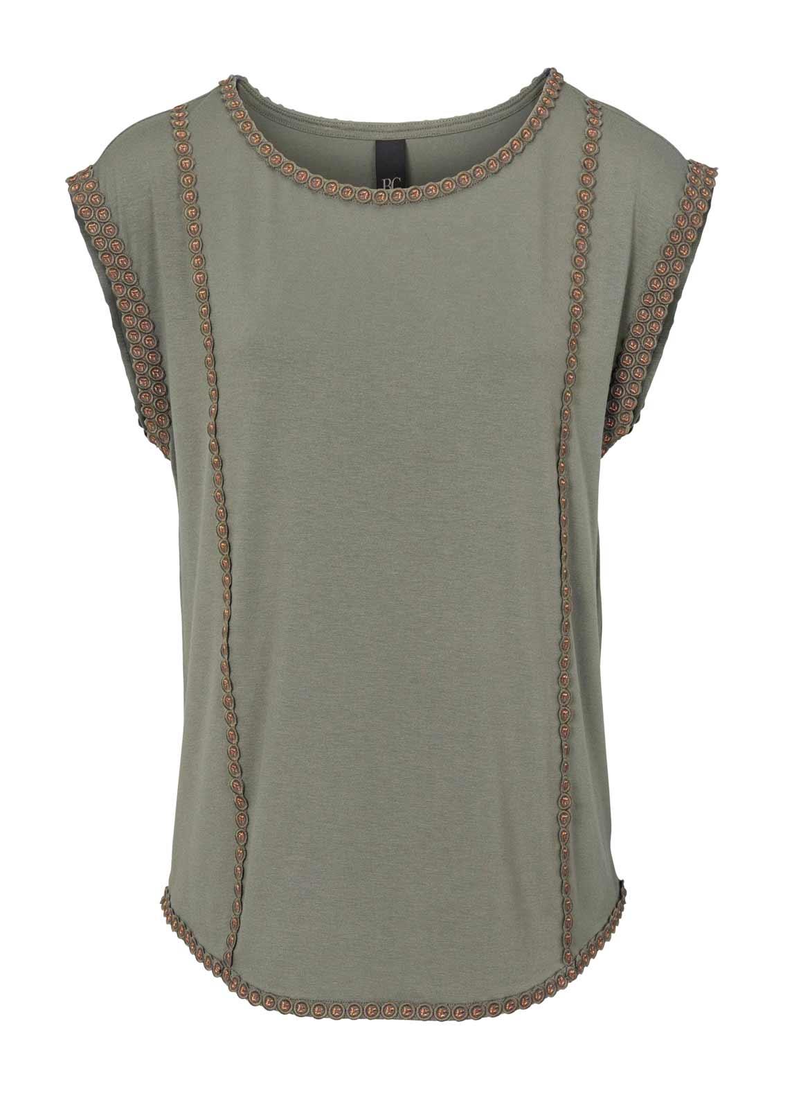 HEINE Damen Designer-Shirt m. Stickerei Olivgrün HEINE Damen Designer-Shirt m. Stickerei Olivgrün