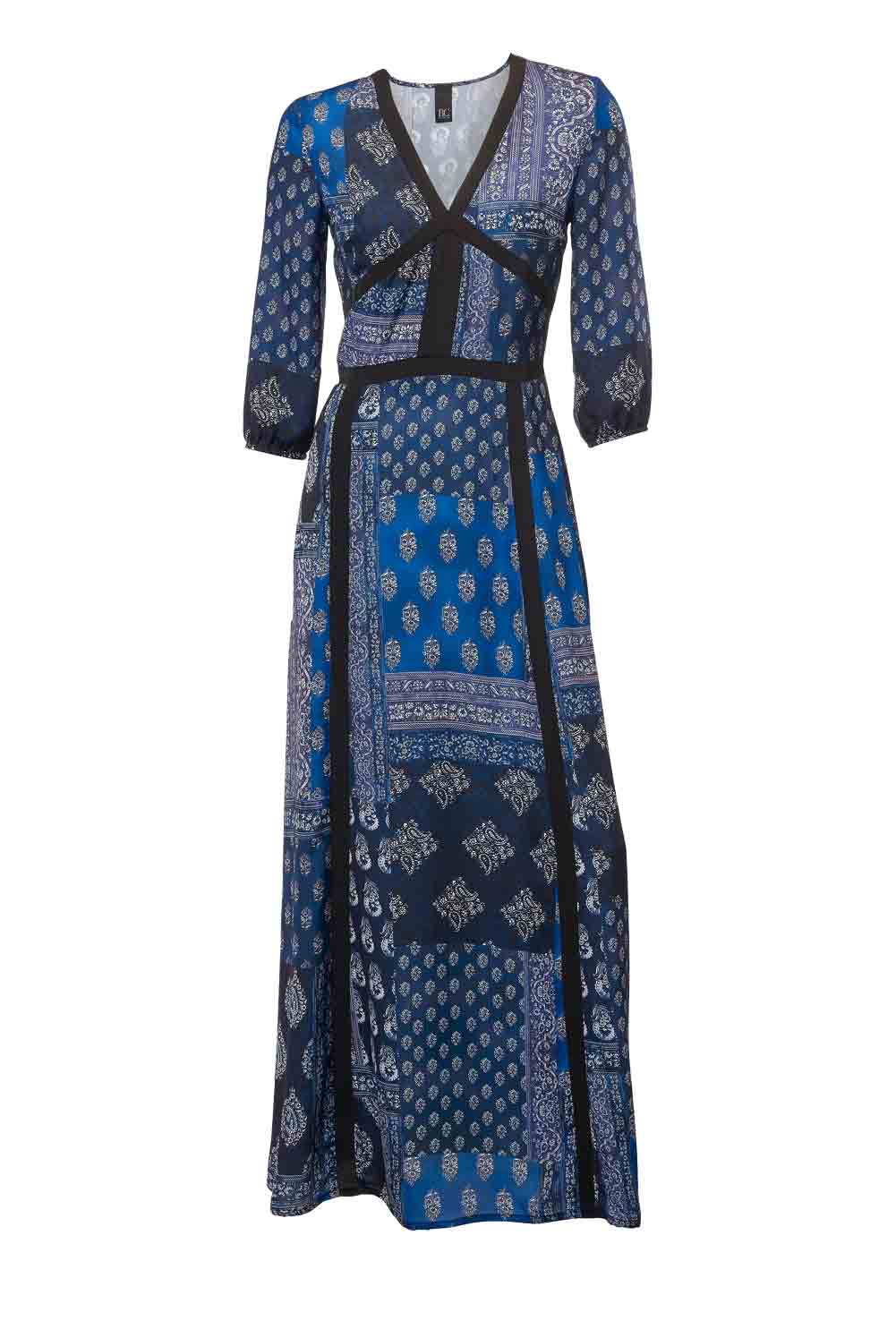 Damen Kleid lang Sommerkleid Freizeit Maxikleid blau bunt von Heine Damen Kleid lang Sommerkleid Freizeit Maxikleid blau bunt von Heine