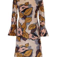 Minikleid Abendkleid Samtkleid elegant braun Muster  Herbstkleid Businesskleid Minikleid Abendkleid Samtkleid elegant braun Muster  Herbstkleid Businesskleid