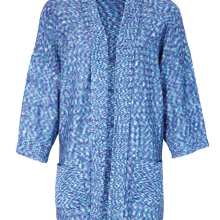 Cardigan Lang Strickjacke lange Form warm Winter blau-bunt Strickmantel Cardigan Lang Strickjacke lange Form warm Winter blau-bunt Strickmantel