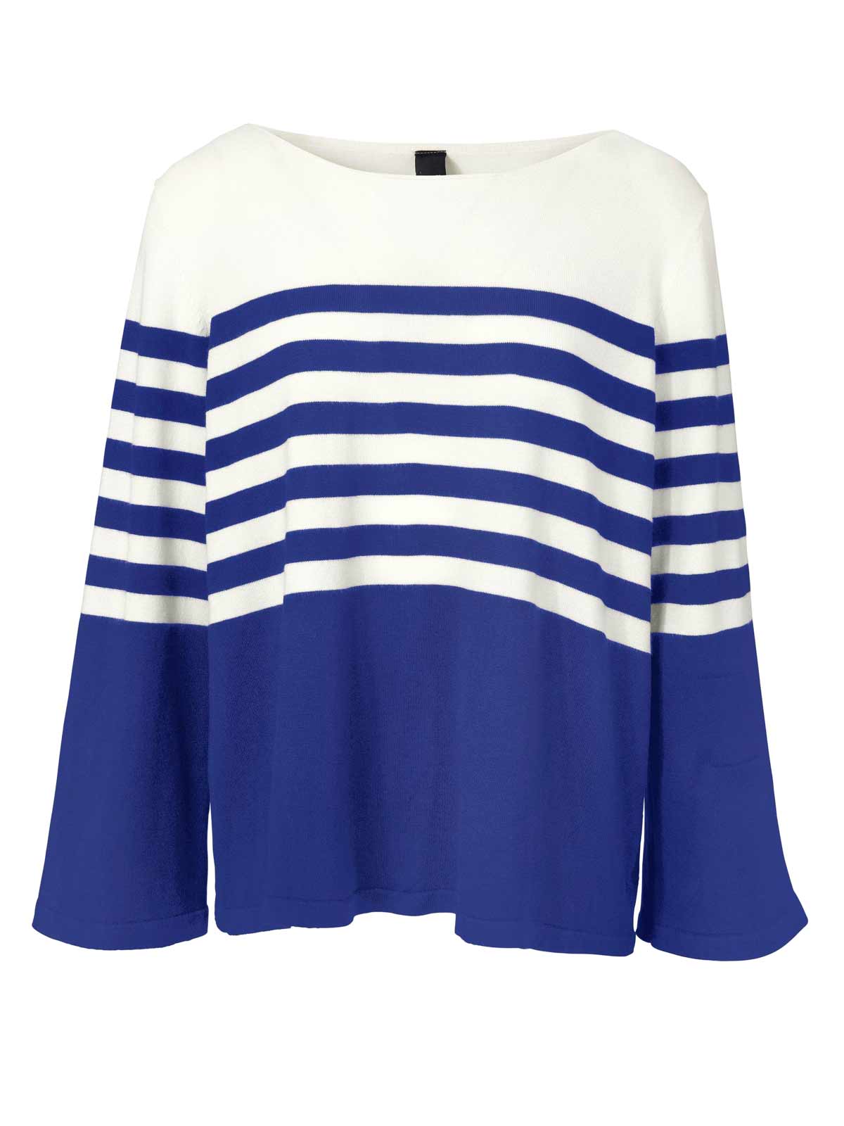 Heine Damen Strickpullover ecru-blau Heine Damen Strickpullover ecru-blau