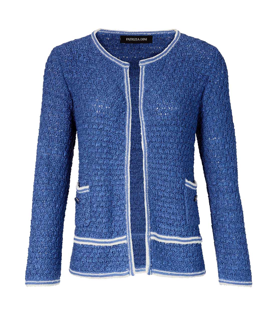 Damen Strickjacke Cardigan Jacke Blazer kurz Frühling Freizeit blau mit Knopf Damen Strickjacke Cardigan Jacke Blazer kurz Frühling Freizeit blau mit Knopf