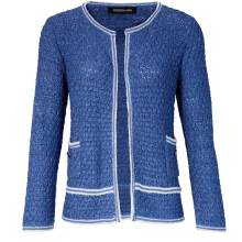 Damen Strickjacke Cardigan Jacke Blazer kurz Frühling Freizeit blau mit Knopf Damen Strickjacke Cardigan Jacke Blazer kurz Frühling Freizeit blau mit Knopf