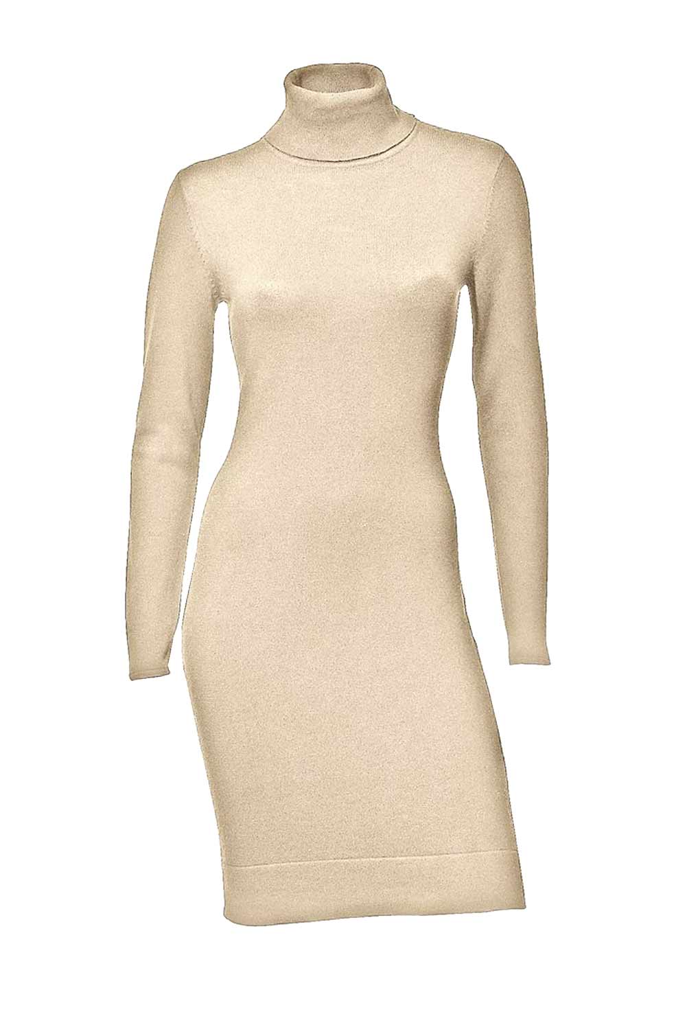Kleid Strick Pulloverkleid sand Kleid Strick Pulloverkleid sand