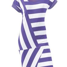 HEINE Damen Sommerkleid Streifenkleid m. Steinen Ecru-Lila HEINE Damen Sommerkleid Streifenkleid m. Steinen Ecru-Lila