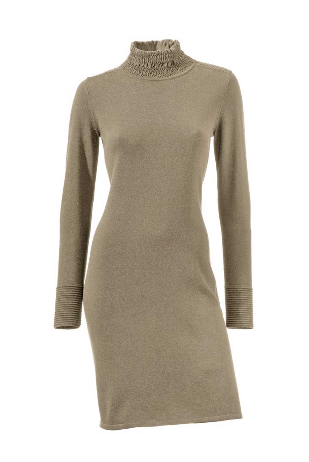 Kleid Strick Pulloverkleid beige Kleid Strick Pulloverkleid beige