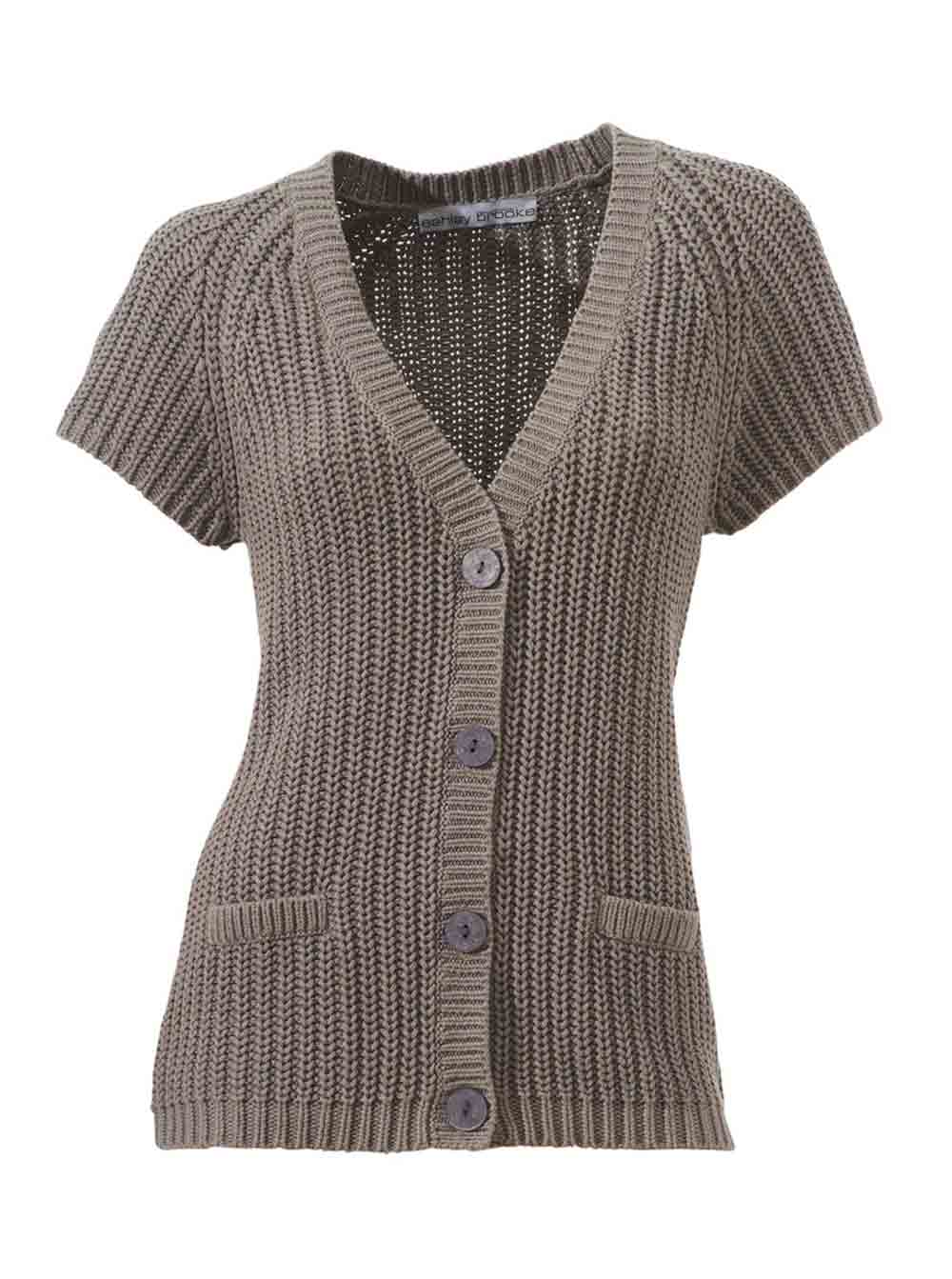 Damen Strickjacke von Ashley Brooke taupe Damen Strickjacke von Ashley Brooke taupe