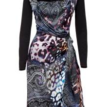 PATRIZIA DINI  Seidenkleid Schwarz-Bunt PATRIZIA DINI  Seidenkleid Schwarz-Bunt