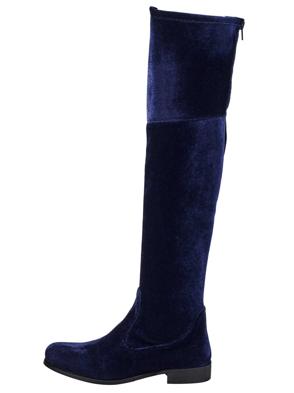 Heine Stiefel Samt Overkneestiefel nachtblau 049.059 Heine Stiefel Samt Overkneestiefel nachtblau 049.059