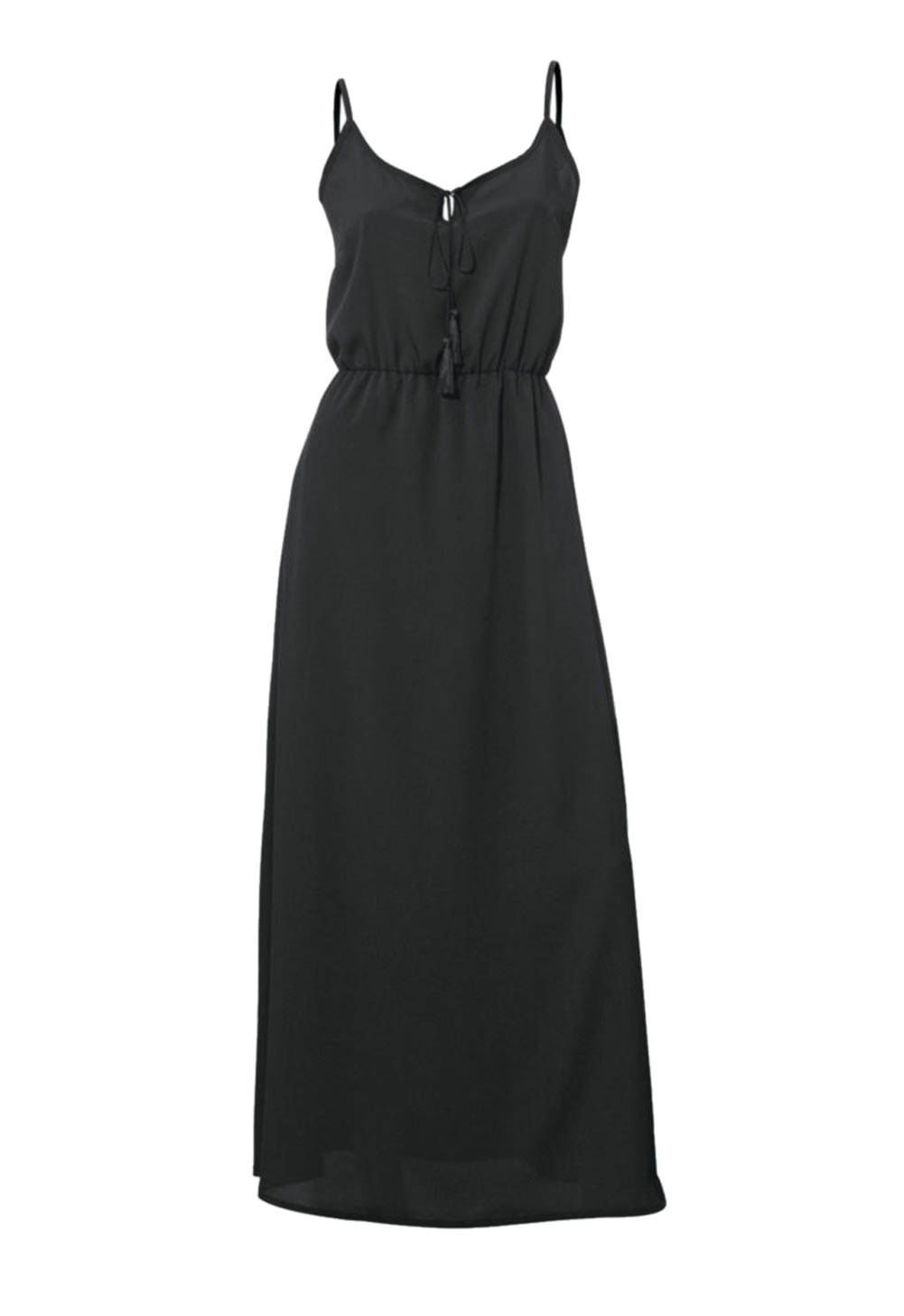 Damen Kleid Maxikleid lang 38 ärmellos  schwarz von Ashley Brooke Damen Kleid Maxikleid lang 38 ärmellos  schwarz von Ashley Brooke
