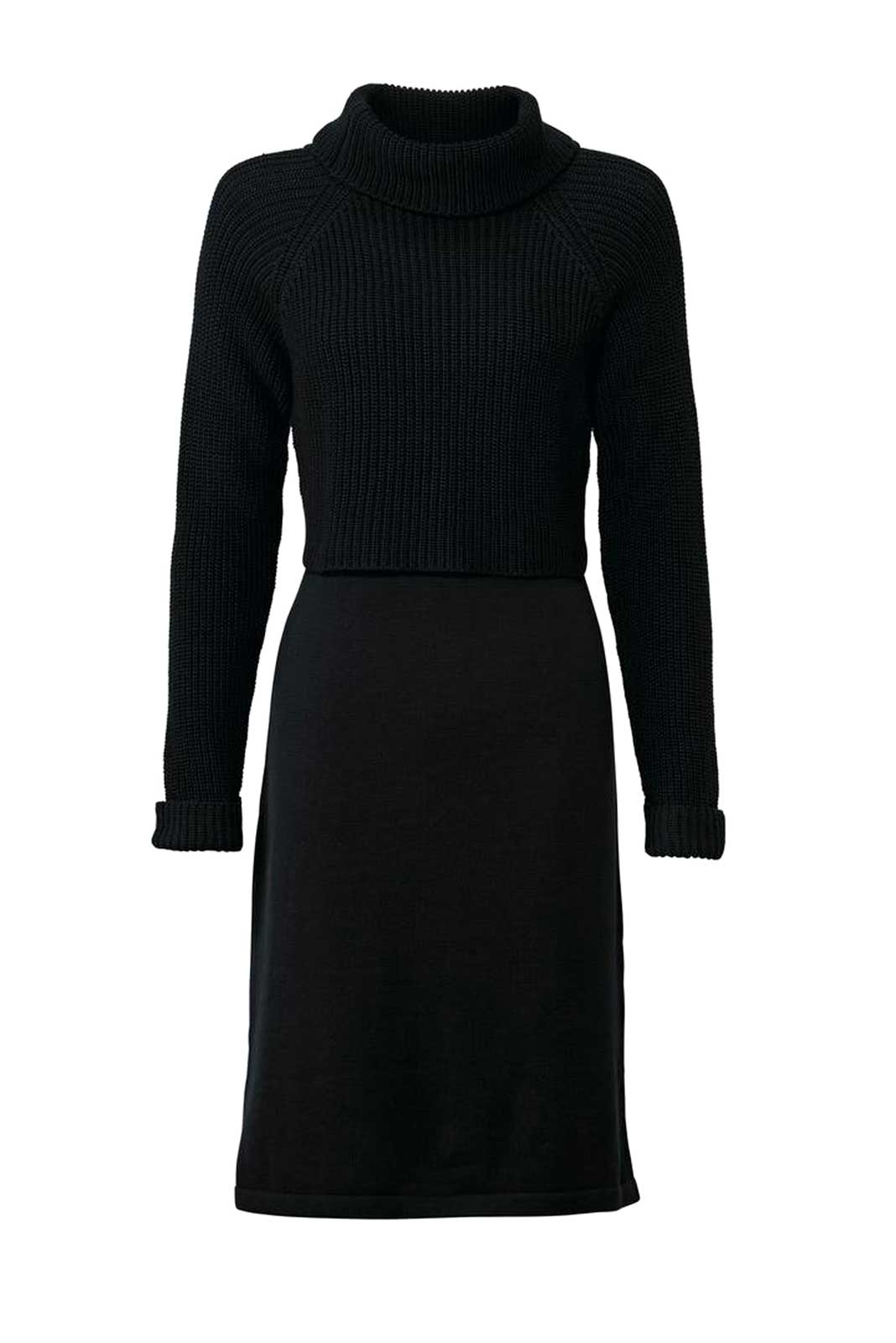 Kleid Strick Pulloverkleid schwarz Kleid Strick Pulloverkleid schwarz