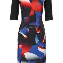 Damen Kleid Etuikleid Jerseykleid  Cocktailkleid schwarz-bunt Business Kleid Damen Kleid Etuikleid Jerseykleid  Cocktailkleid schwarz-bunt Business Kleid
