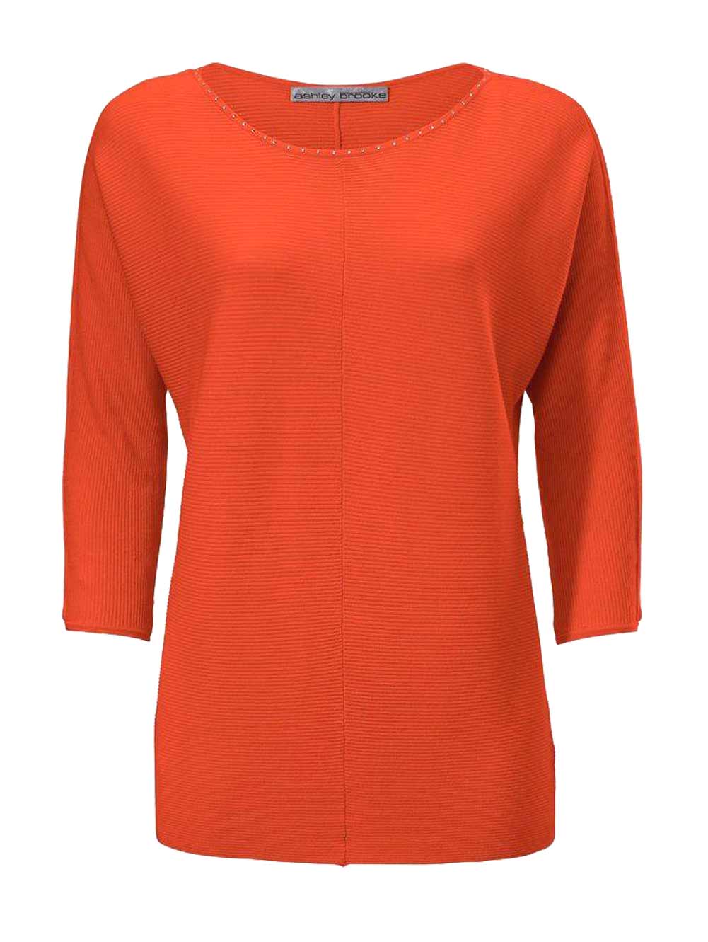 Ashley Brooke Damen Pullover Strick Pulli Frühling orange Feinstrick Ashley Brooke Damen Pullover Strick Pulli Frühling orange Feinstrick