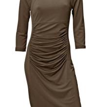 Damen Kleid Minikleid langarm taupe Freizeitkleid Stretch Frühling urlaub Damen Kleid Minikleid langarm taupe Freizeitkleid Stretch Frühling urlaub
