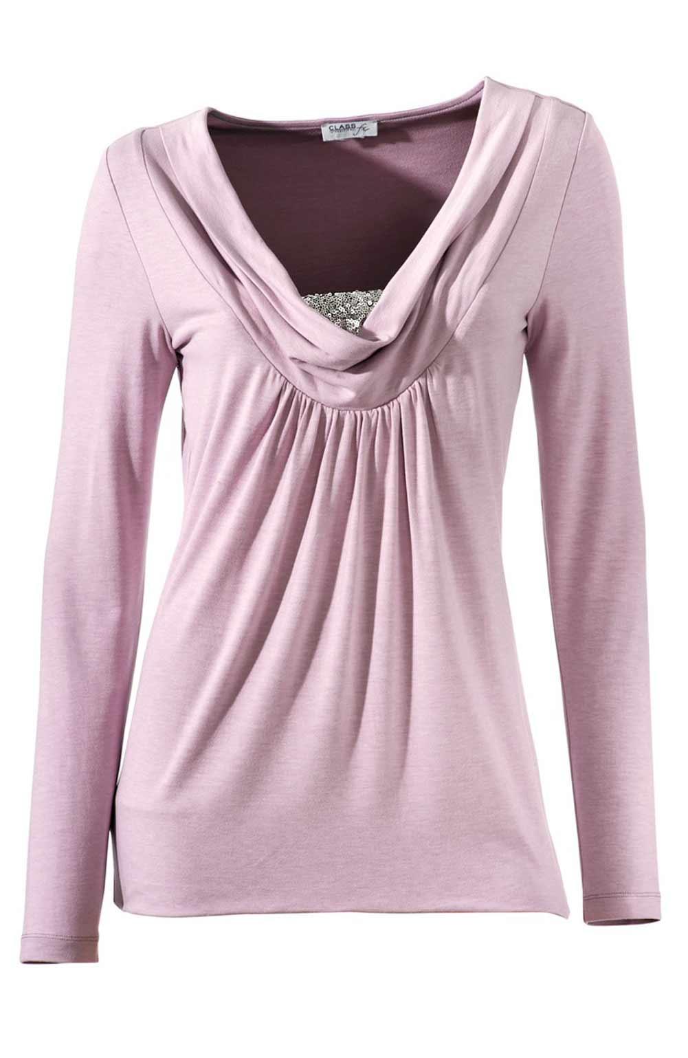 Damen Pullover Oberteil Jersey Pulli rosa rose Größe 42 langarm mit Elasthan Damen Pullover Oberteil Jersey Pulli rosa rose Größe 42 langarm mit Elasthan