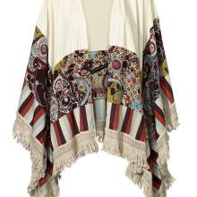 Poncho Strickjacke Cardigan 34 Winter Cape elegant Strick bunt Rick Cardona Poncho Strickjacke Cardigan 34 Winter Cape elegant Strick bunt Rick Cardona