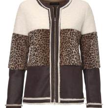 PATRIZIA DINI Damen Jacke Warm Winter Webpelzjacke, braun-ecru 073.108  PATRIZIA DINI Damen Jacke Warm Winter Webpelzjacke, braun-ecru 073.108