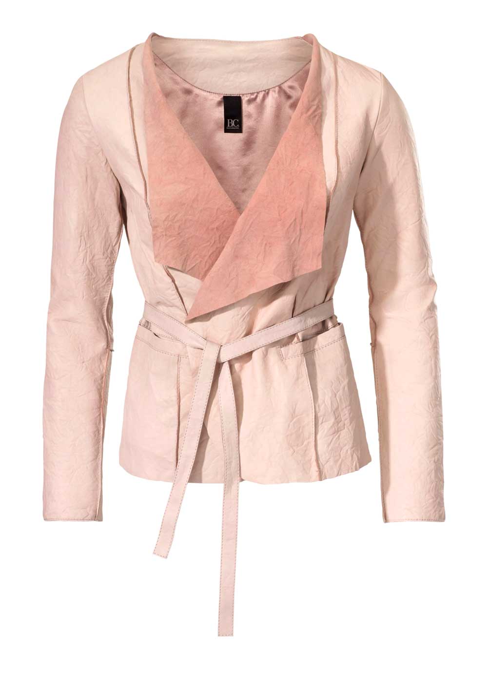 Lederjacke Damen echtes Leder Jacke mit Gürtel rosa rosè Lammnappa Lederjacke Damen echtes Leder Jacke mit Gürtel rosa rosè Lammnappa