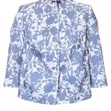 PATRIZIA DINI Damen Steppjacke blau-ecru kurz 3/4 Ärmel Gr 36 Blumenmuster PATRIZIA DINI Damen Steppjacke blau-ecru kurz 3/4 Ärmel Gr 36 Blumenmuster