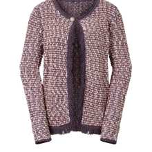 Damen Strickjacke von Création L beere-gemustert Damen Strickjacke von Création L beere-gemustert