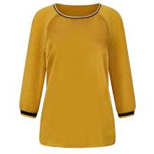 Création L Damen Shirt langarm  Bluse Oberteil Blusenshirt Langarmshirt goldgelb Création L Damen Shirt langarm  Bluse Oberteil Blusenshirt Langarmshirt goldgelb