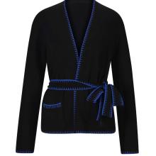 Damen Strickjacke, schwarz-royalblau Damen Strickjacke, schwarz-royalblau