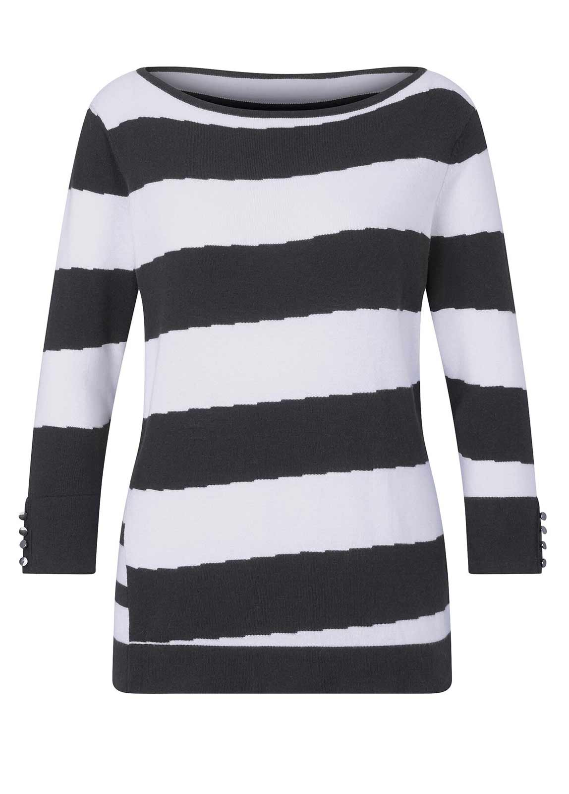 Strickpullover schwarz-weiß von Création L Strickpullover schwarz-weiß von Création L